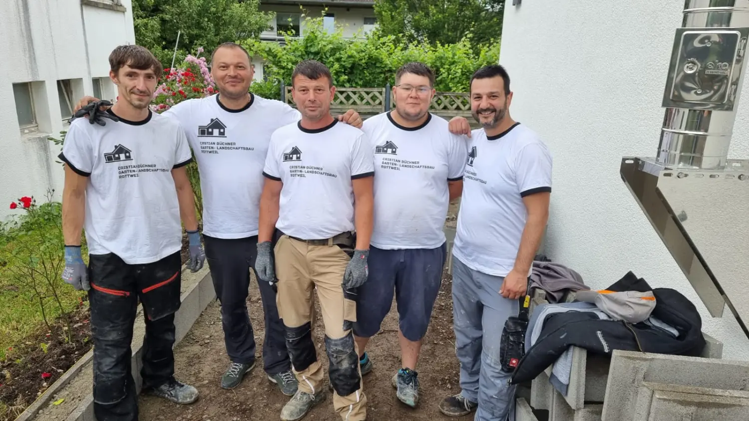 Cristian Büchner mit seinem Team